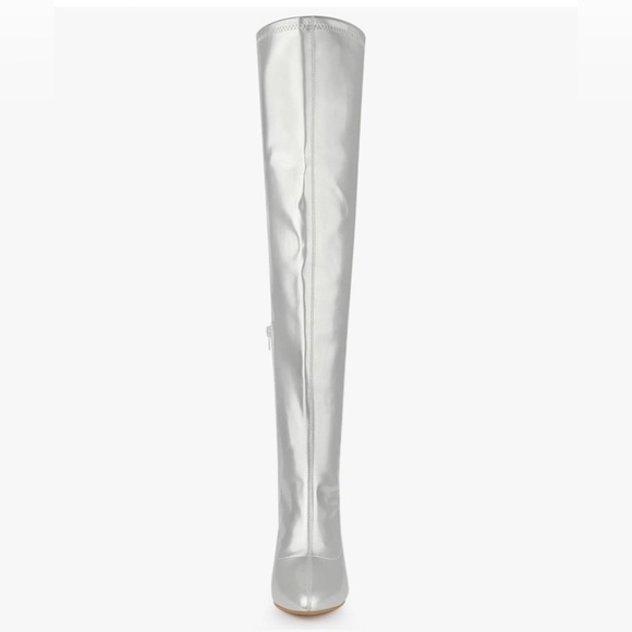 Allegra K Women’s Pointed Heels Over knee High Boots - Picture 5 of 13